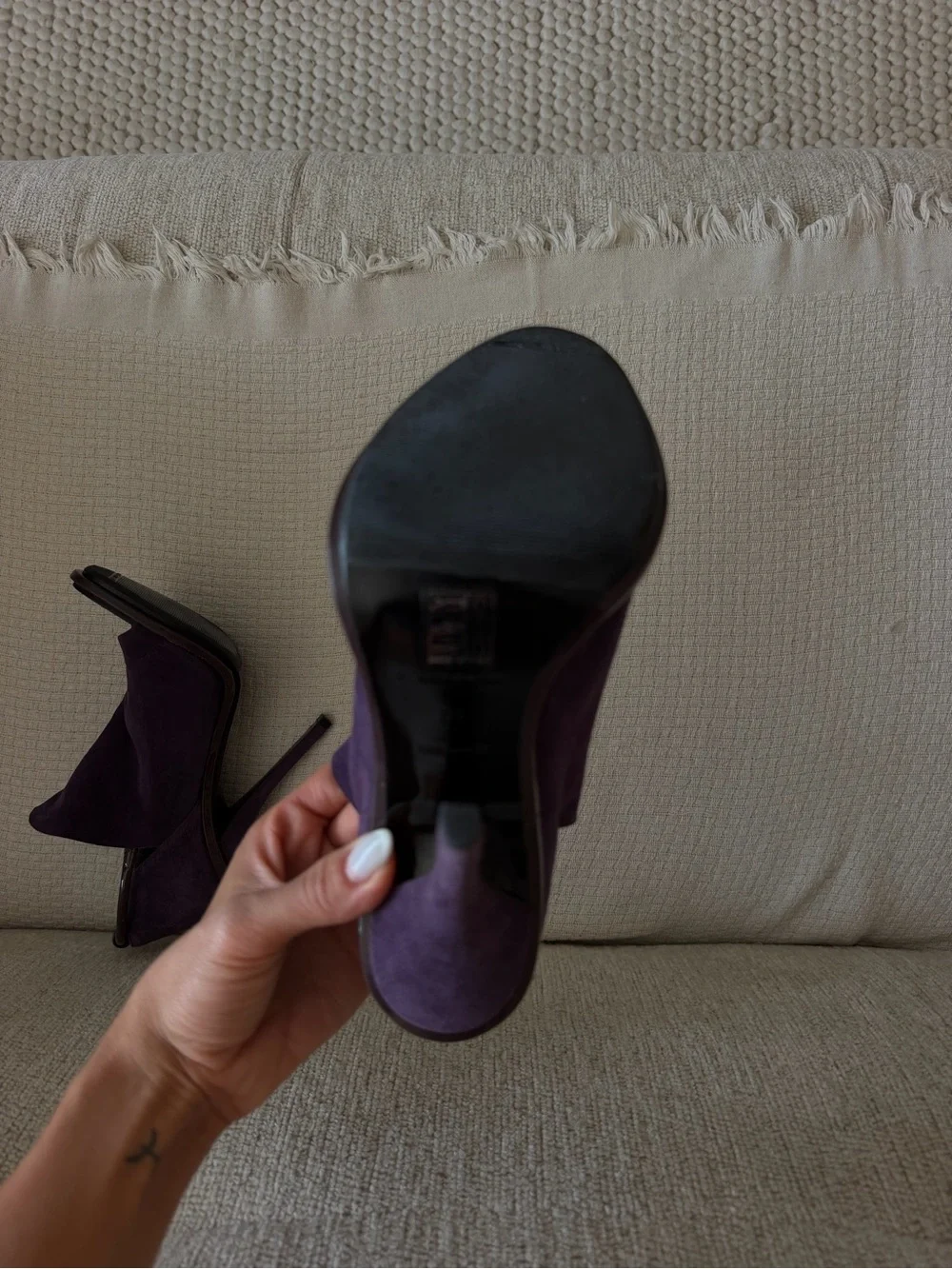 Balenciaga Purple Suede Heels — EU 39
